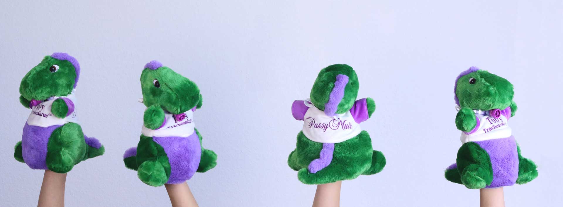Toby Tracheasaurus therapy puppet Toby Tracheasaurus therapy puppet